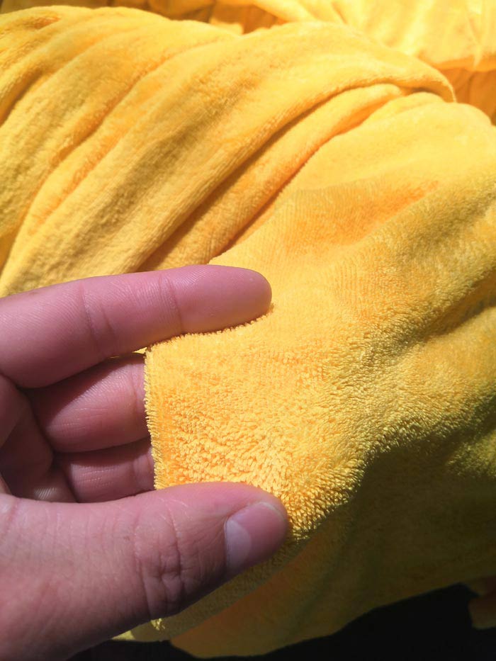 weft with hair microfiber towel