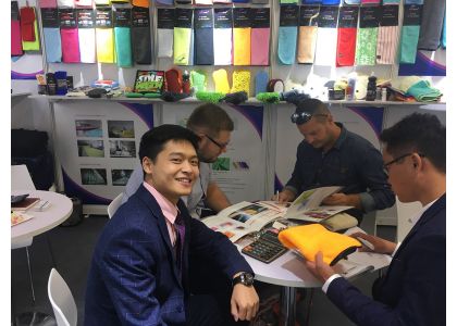 Microfiber car cleaning towels showed on Automechanika Frankfurt 2018 Exhibtion