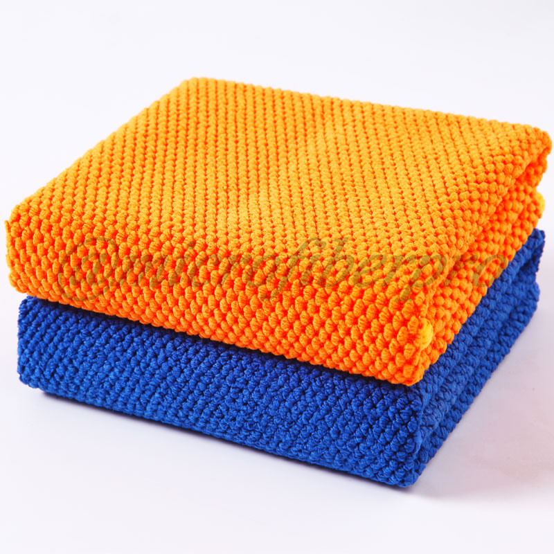 Big Size Pearl Mesh Knitting Microfiber Cleaning Towel