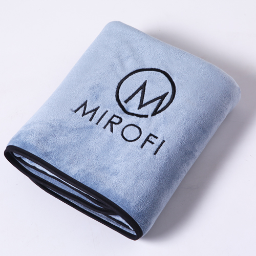 Logo Embroidered Weft with Hair Microfiber Towel
